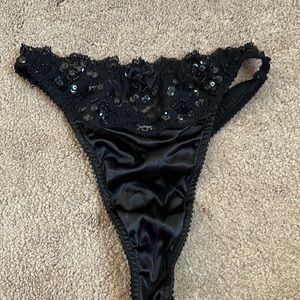 Vintage Victoria Secret sequin thong panties